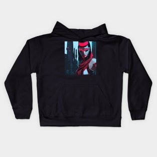 Cyberpunk Hotties (34) - Beautiful Sci fi Women Kids Hoodie